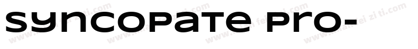 Syncopate Pro字体转换